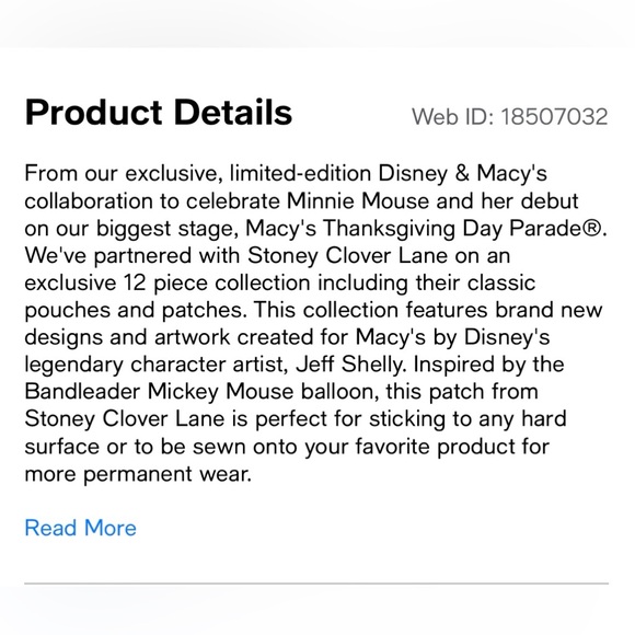 Disney Mickey Mouse Adhesive Macy’s Balloon Patch - NEW and Cute 🥰 - Picture 2 of 4